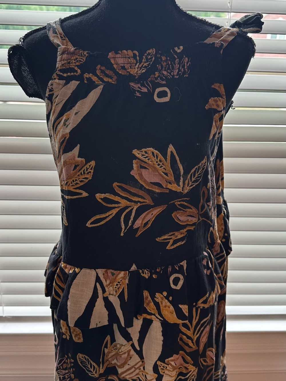 Free People Black Floral Tiered Halter Maxi Dress - Picture 3 of 4